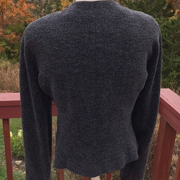 Dana Buchman grey stretch Moto top jacket 10 - Picture 13 of 16